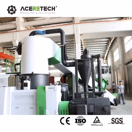 Acs-PRO Plastic Recycling PP/PE Film Pelletizing Extruder Machine with Compaction Crushing Silo